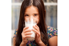 Image Girl drinking milk.